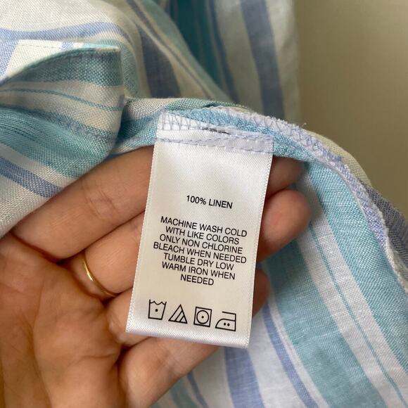 Foxcroft Women Button zip Pastel Blouse Long Size 24W relaxed fit - Picture 8 of 10